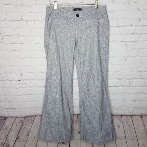 Express Linen Blend Gray Wide Leg Pants Size 8